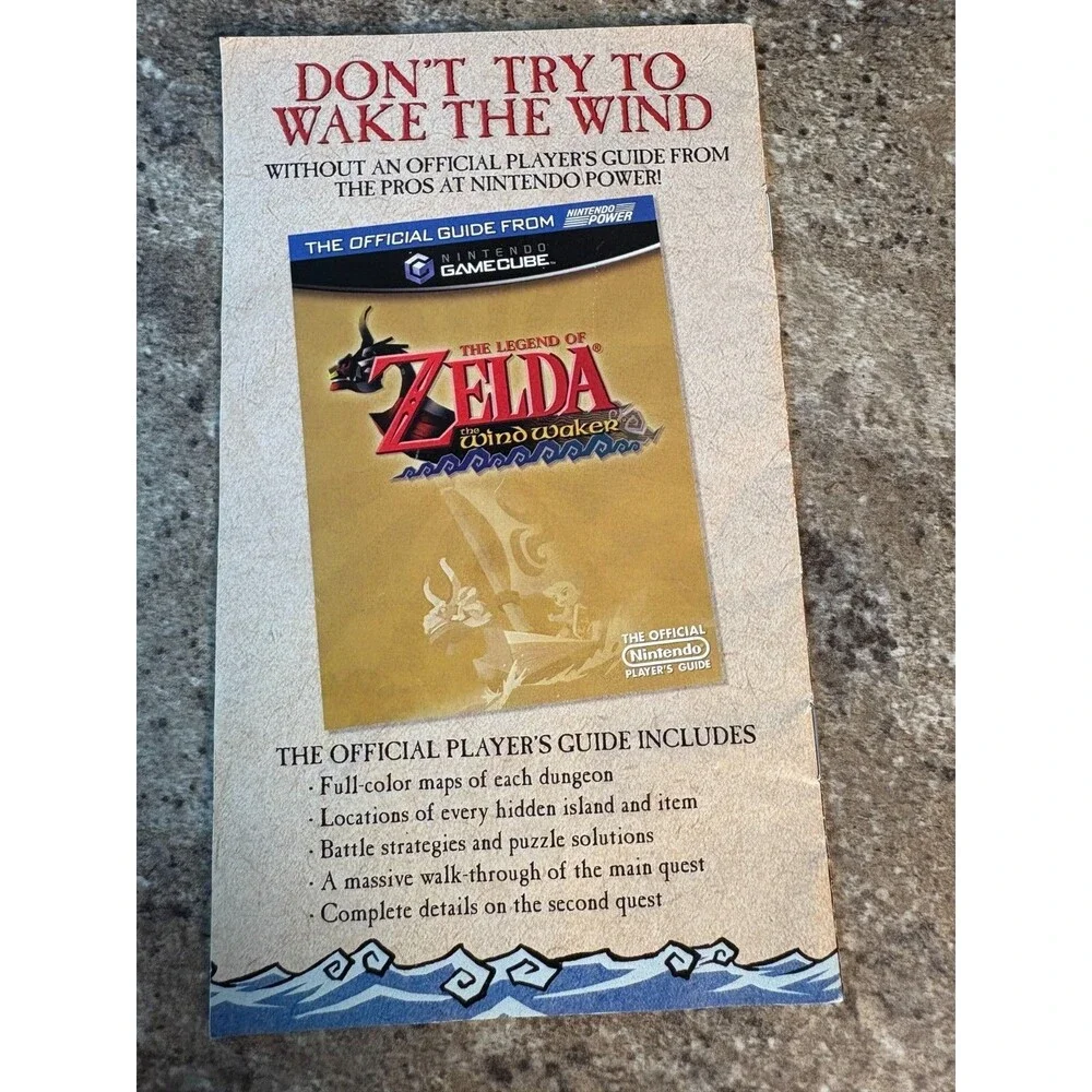 The Legend Of Zelda Master Quest Strategy Game Cube Wind Waker Guide Promo 2003